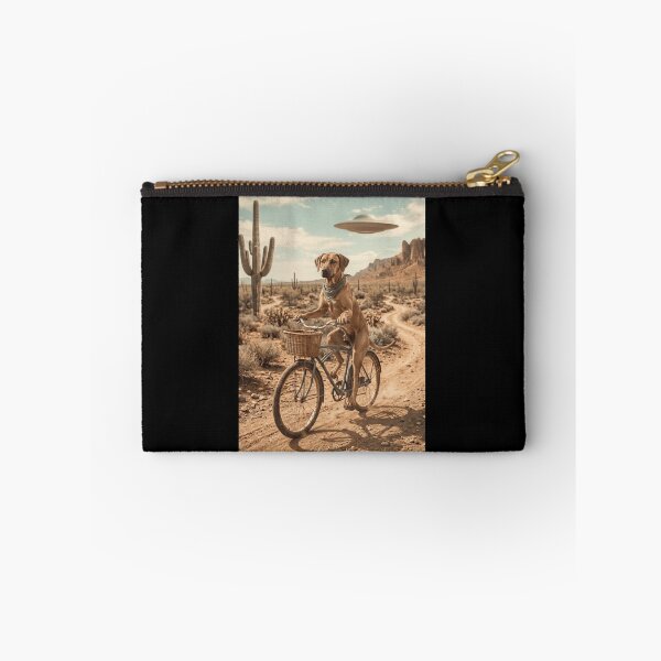 Item preview, Rhodesian Ridgeback Riding Bike Wild West Western UFO Dog Lover designed and sold by dian-rody-crest.