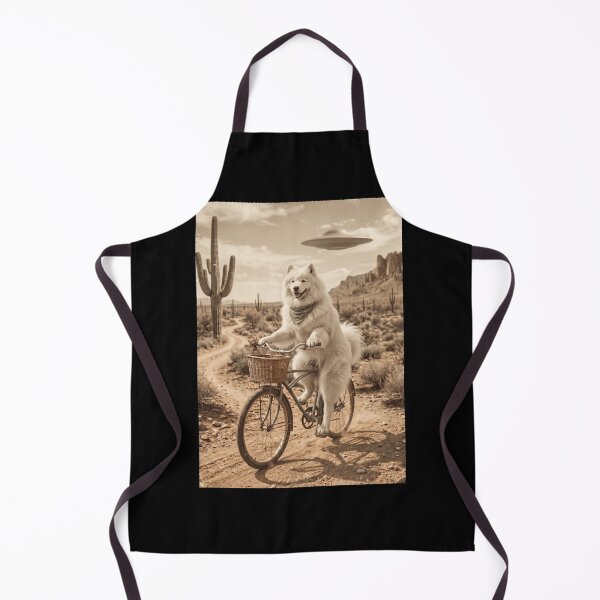 Item preview, Samoyed Riding Bike Wild West Western UFO Dog Lover designed and sold by dian-rody-crest.