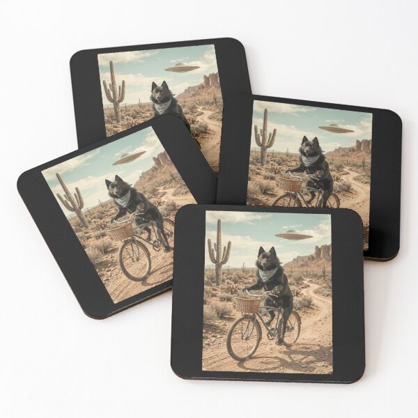 Item preview, Schipperke Riding Bike Wild West Western UFO Dog Lover designed and sold by dian-rody-crest.
