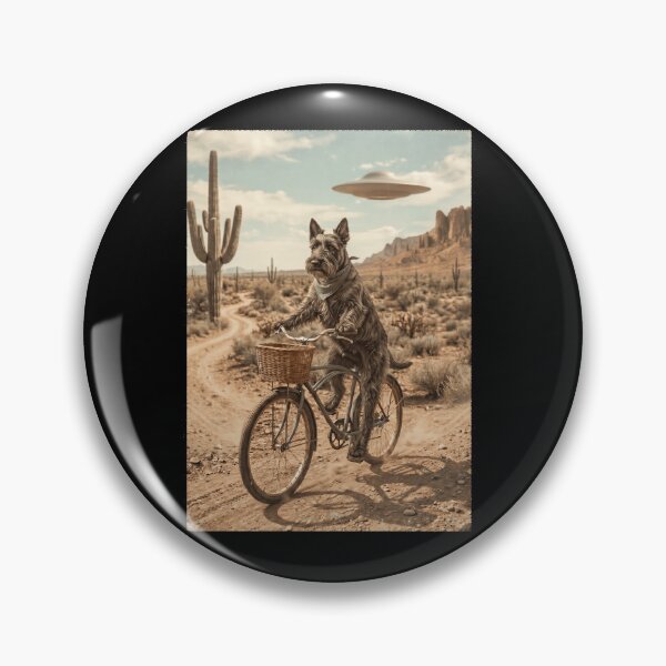 Item preview, Scottish Terrier Riding Bike Wild West Western UFO Dog Lover designed and sold by dian-rody-crest.