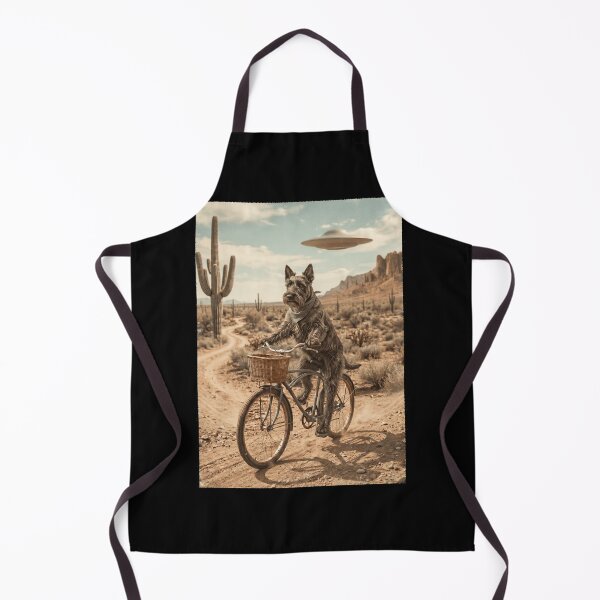 Item preview, Scottish Terrier Riding Bike Wild West Western UFO Dog Lover designed and sold by dian-rody-crest.