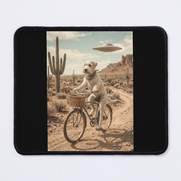 Item preview, Sealyham Terrier Riding Bike Wild West Western UFO Dog Lover designed and sold by dian-rody-crest.