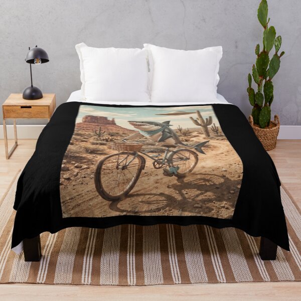 Item preview, Shark Riding Bike Wild West Western UFO Animal Lover designed and sold by dian-rody-crest.