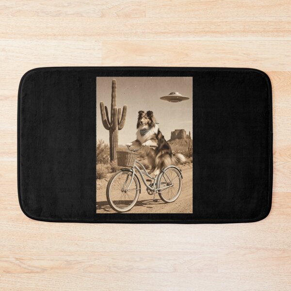 Item preview, Shetland Sheepdog Riding Bike Wild West Western UFO Dog Lover designed and sold by dian-rody-crest.
