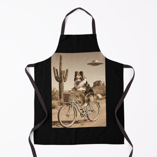 Item preview, Shetland Sheepdog Riding Bike Wild West Western UFO Dog Lover designed and sold by dian-rody-crest.
