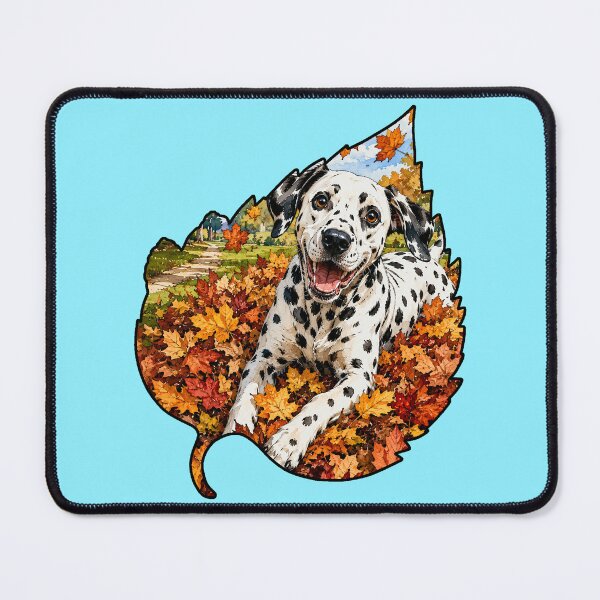 Item preview, Fall Dalmatian Playing In Autumn Leaves designed and sold by Lion and Lamb Design.
