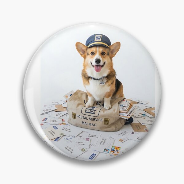 Item preview, Corgi Mail Carrier Hero designed and sold by PictoVibe.