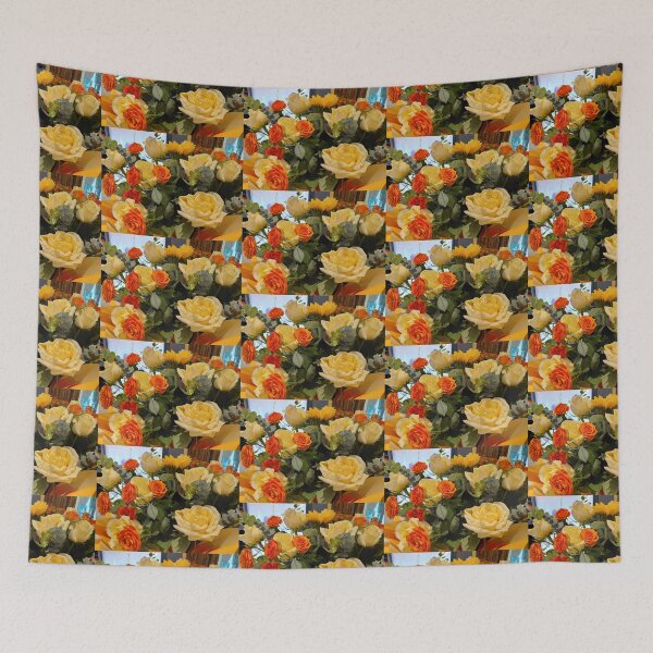 Item preview, Orange and Cream Roses Bouquet designed and sold by pbchan.