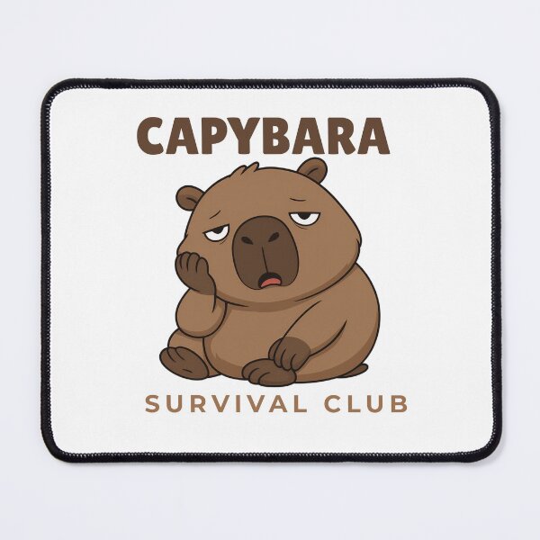 Item preview, Sleepy Capybara Survival Club – Cute Cozy Capybara Mascot - Ligth Version designed and sold by SimplyDraftShop.