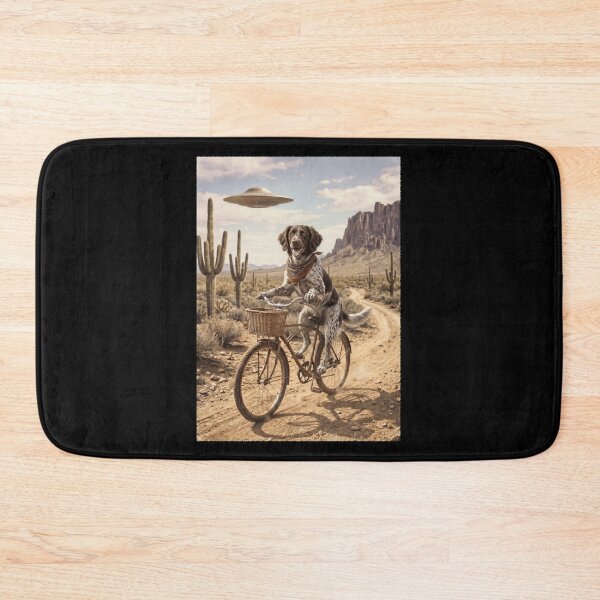 Item preview, Small Munsterlander Pointer Riding Bike Wild West Western UFO Dog Lover designed and sold by dian-rody-crest.