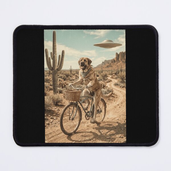 Item preview, Spanish Mastiff Riding Bike Wild West Western UFO Dog Lover designed and sold by dian-rody-crest.