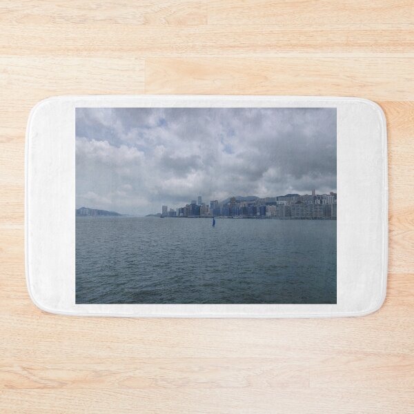 Item preview, Hong Kong Harbour Panorama – City Skyline Beneath Dramatic Skies designed and sold by pbchan.