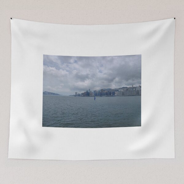 Item preview, Hong Kong Harbour Panorama – City Skyline Beneath Dramatic Skies designed and sold by pbchan.