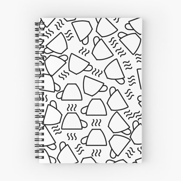 Item preview, Coffee Cups Pattern - Minimalist Steaming Mugs Doodle designed and sold by ICANTWithoutCOFFEE.