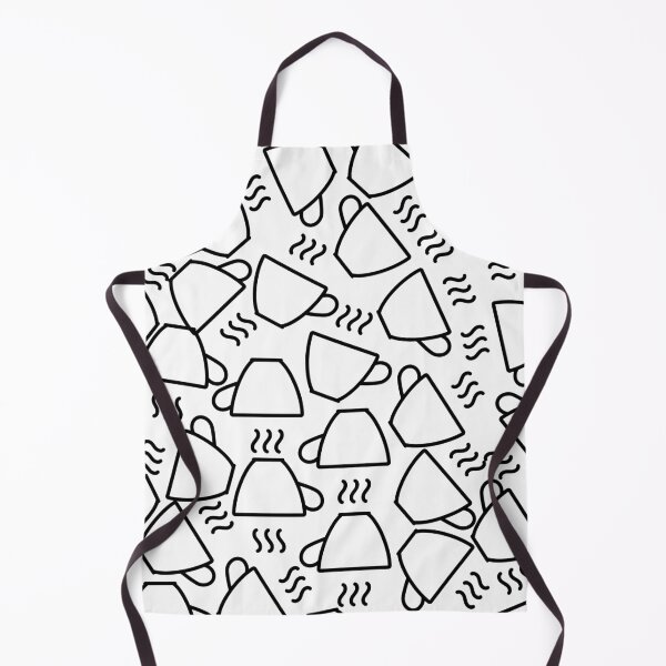 Item preview, Coffee Cups Pattern - Minimalist Steaming Mugs Doodle designed and sold by ICANTWithoutCOFFEE.