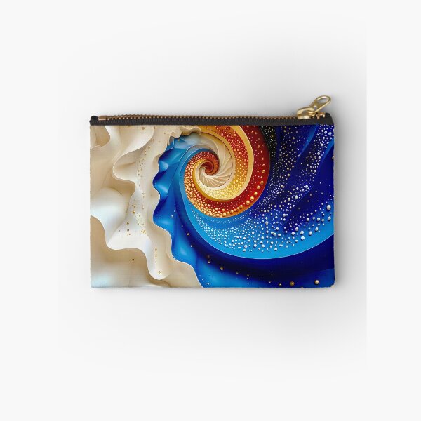 Item preview, Swirling Vortex of Color and Light in Blue and Gold  designed and sold by Vicky Brago-Mitchell®.