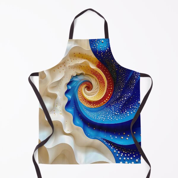 Item preview, Swirling Vortex of Color and Light in Blue and Gold  designed and sold by Vicky Brago-Mitchell®.