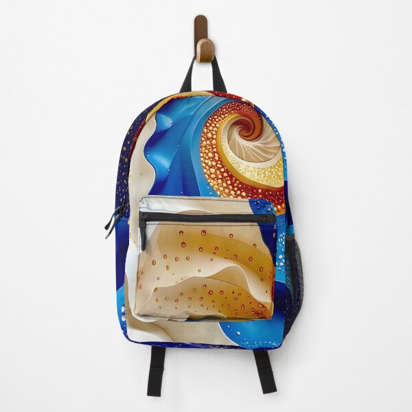 Item preview, Swirling Vortex of Color and Light in Blue and Gold designed and sold by Vicky Brago-Mitchell®.