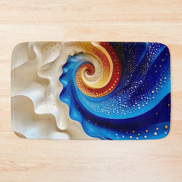 Item preview, Swirling Vortex of Color and Light in Blue and Gold  designed and sold by Vicky Brago-Mitchell®.