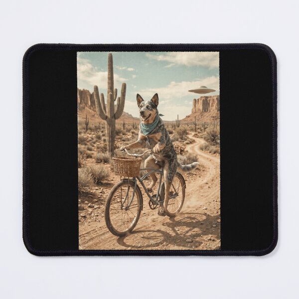 Item preview, Texas Heeler Riding Bike Wild West Western UFO Dog Lover designed and sold by dian-rody-crest.