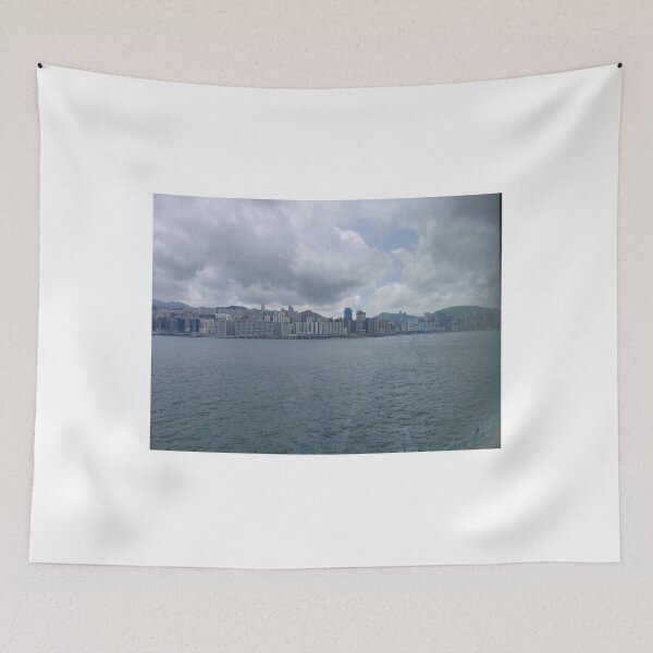 Item preview, Hong Kong Harbour Panorama – City Skyline Beneath Dramatic Skies designed and sold by pbchan.