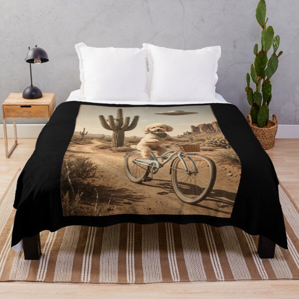 Item preview, Toy Poodle Riding Bike Wild West Western UFO Dog Lover designed and sold by dian-rody-crest.