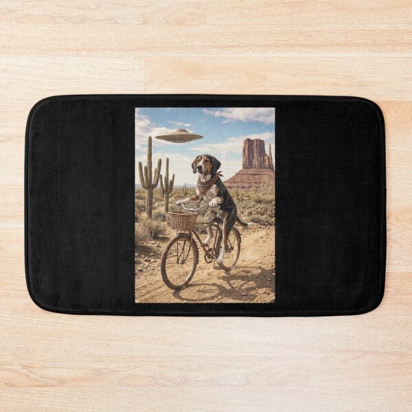 Item preview, Treeing Walker Coonhound Riding Bike Wild West Western UFO Dog Lover designed and sold by dian-rody-crest.