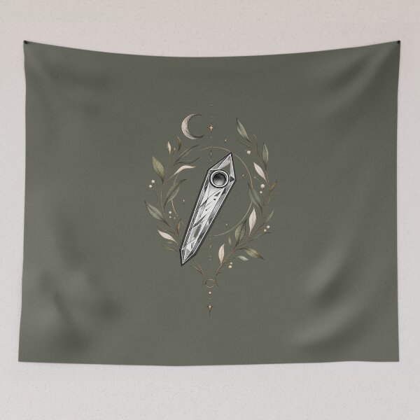 Item preview, Botanical Arc Minimal Branch Crystal Art designed and sold by StoneOak.
