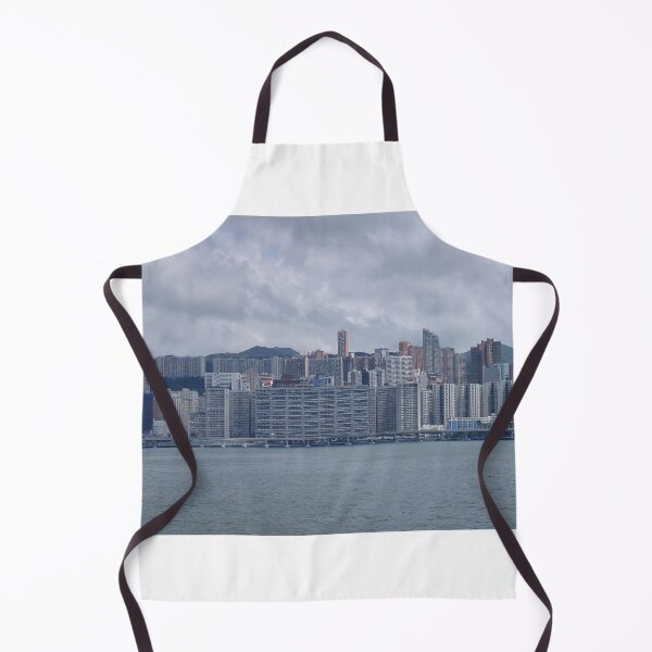 Item preview, Hong Kong Harbour Skyline – Dense City Towers Beneath Moody Skies designed and sold by pbchan.
