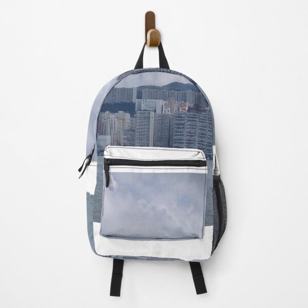 Item preview, Hong Kong Harbour Skyline – Dense City Towers Beneath Moody Skies designed and sold by pbchan.