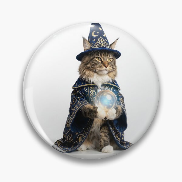 Item preview, Maine Coon Cat Wizard Magic designed and sold by PictoVibe.