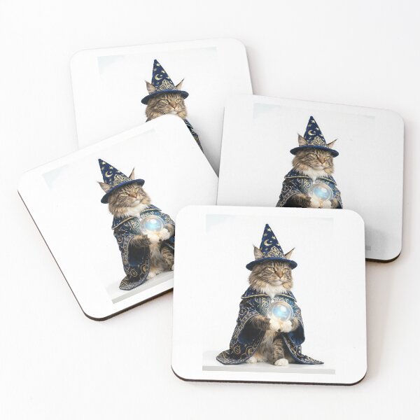 Item preview, Maine Coon Cat Wizard Magic designed and sold by PictoVibe.