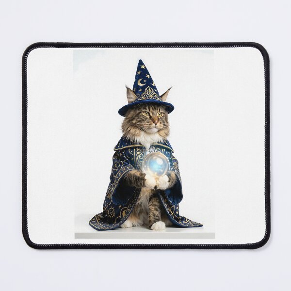 Item preview, Maine Coon Cat Wizard Magic designed and sold by PictoVibe.