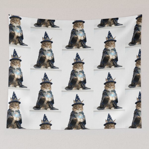 Item preview, Maine Coon Cat Wizard Magic designed and sold by PictoVibe.