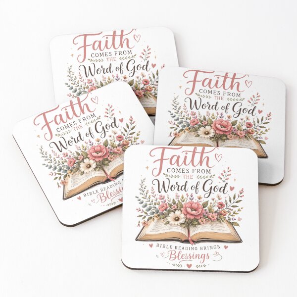 Item preview, Faith Comes From the Word of God – Floral Bible Christian Faith Design designed and sold by Jas-Mine Croche & More LLC.