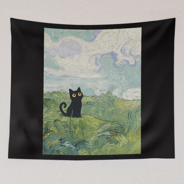 Item preview, Cute Cat In The Green Field designed and sold by PurrfectHome.