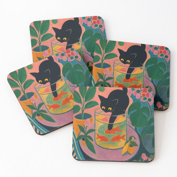 Item preview, Matisse's Goldfish And A Cat designed and sold by PurrfectHome.