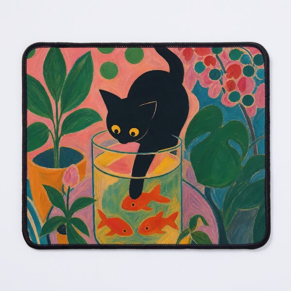 Item preview, Matisse's Goldfish And A Cat designed and sold by PurrfectHome.