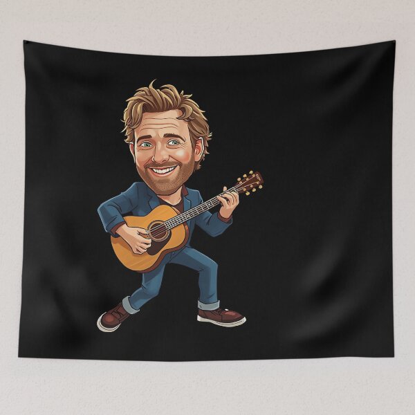 Item preview, Glen Hansard Cartoon Guitarist Folk Music Art designed and sold by DavidThe1.