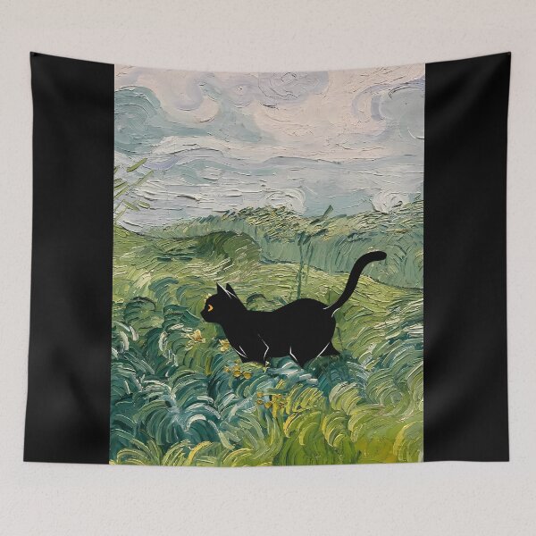 Item preview, Cat In The Green Field designed and sold by PurrfectHome.