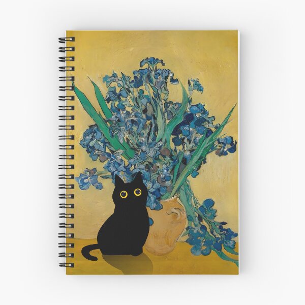 Item preview, Black Cat With Irises designed and sold by PurrfectHome.