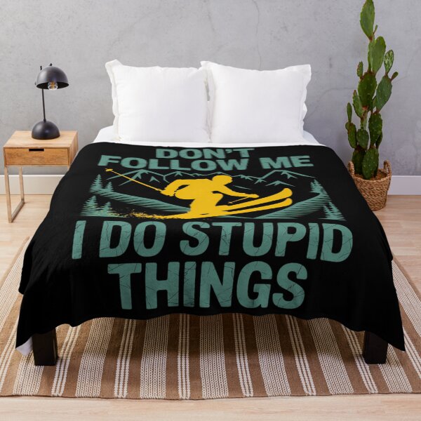 Item preview, Funny Skiing Don't Follow Me I Do Stupid Things designed and sold by Kwaiianabshopp.