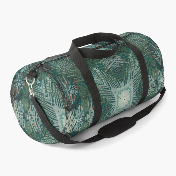 Item preview, Tidal Loom – Teal & Rust Geometric Textile Pattern designed and sold by TheArtOfTreble.