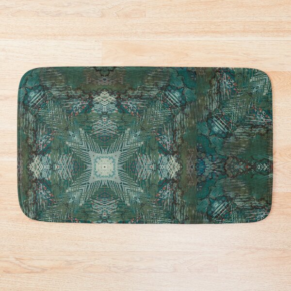 Item preview, Tidal Loom – Teal & Rust Geometric Textile Pattern designed and sold by TheArtOfTreble.