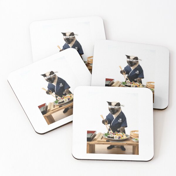 Item preview, Siamese Cat Sushi Chef Master designed and sold by PictoVibe.