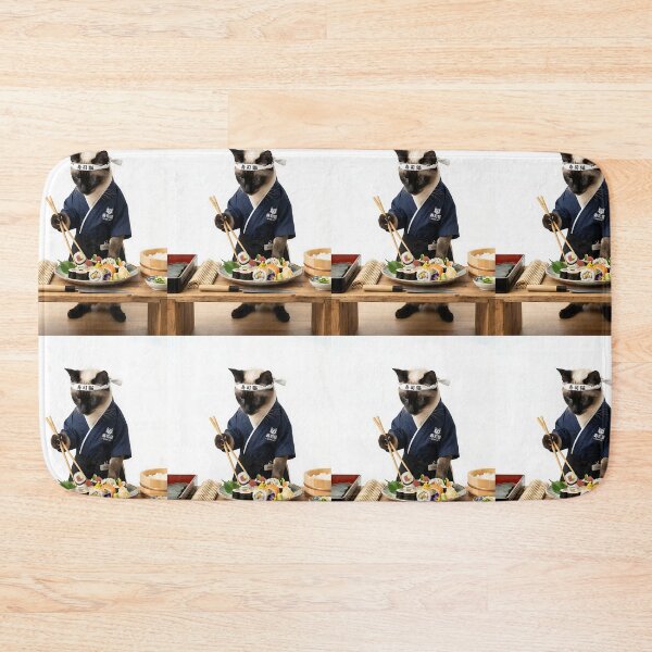 Item preview, Siamese Cat Sushi Chef Master designed and sold by PictoVibe.