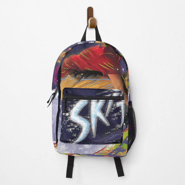 Item preview, Snowboarder Performing Grab Trick On Neon Pattern Snowboard designed and sold by de-art99.