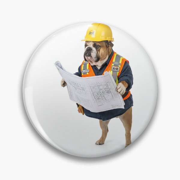 Item preview, Bulldog Construction Worker designed and sold by PictoVibe.
