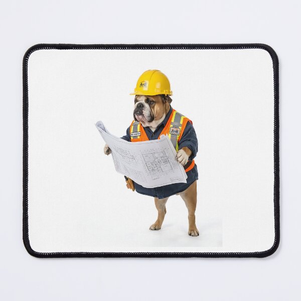 Item preview, Bulldog Construction Worker designed and sold by PictoVibe.