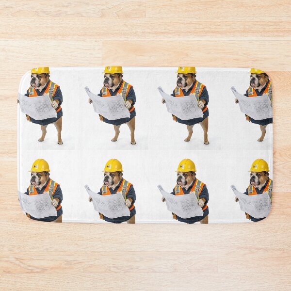 Item preview, Bulldog Construction Worker designed and sold by PictoVibe.